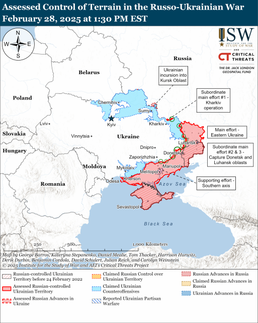 Russian Offensive Campaign Assessment, February 28, 2025