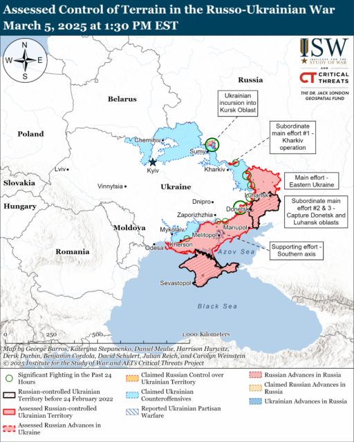 Russian Offensive Campaign Assessment, March 5, 2025