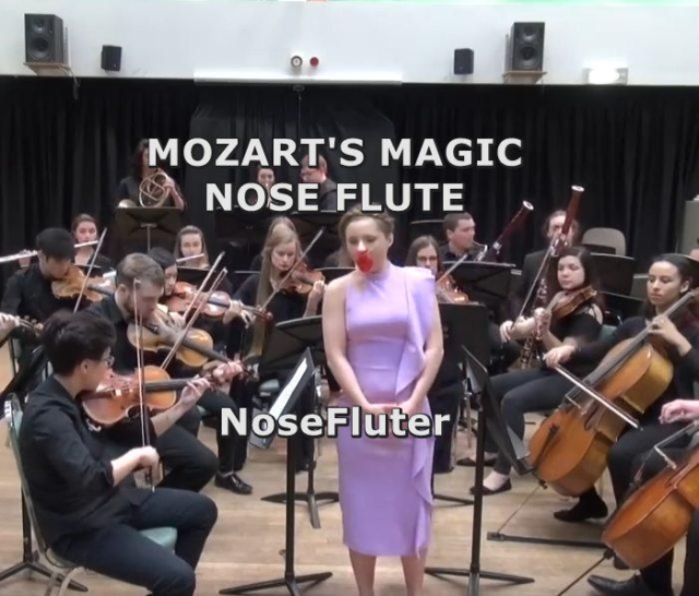 MOZART'S MAGIC NOSE FLUTE - NoseFluter (screenshot at youtube)