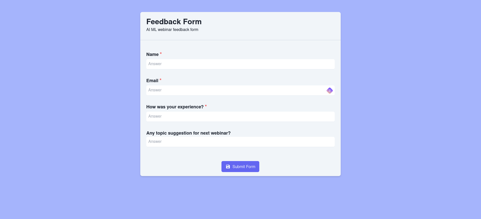 Form Submission