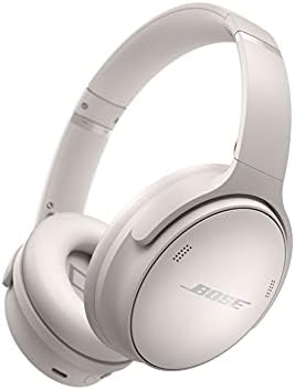 Bose QuietComfort 45 Noise Canceling Bluetooth Headphones (White Smoke) (Renewed)