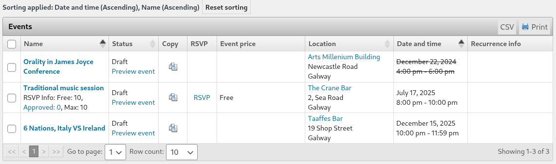 Other screenshot, used in Events Made Easy